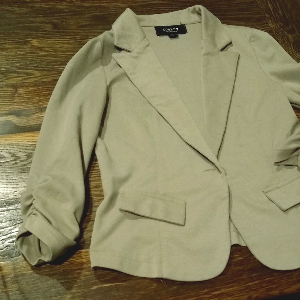 Poetry Tan Blazer - Cute!